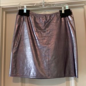 Silver metallic skirt